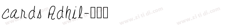 cards Adhil字体转换